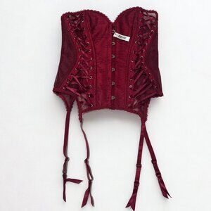 Adore Me Red Lace Corset Bustier Top Women’s Sexy Lingerie